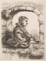 KG 02089
<br/>
Vrouw met hoofddoek in nis
<br/>
<em>Anoniem (17de eeuw)</em>